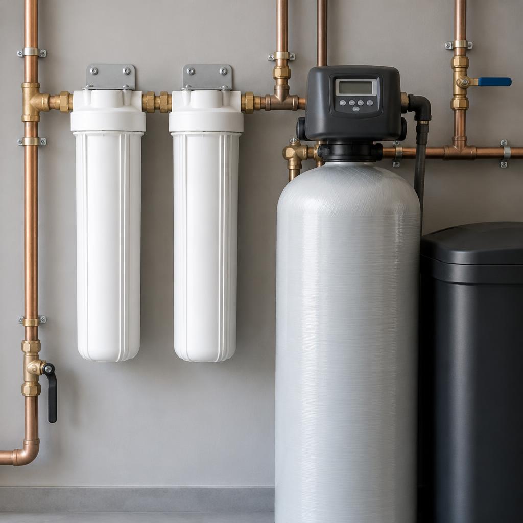 Water softener and filtration equipment with precise copper connections